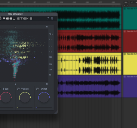 Screenshot of zplane PEEL STEMS separating stems in Ableton Live DAW