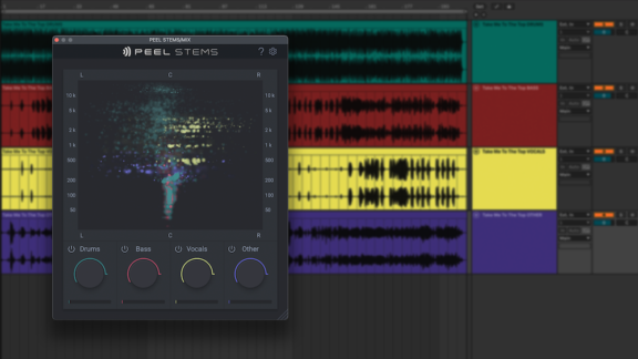 Screenshot of zplane PEEL STEMS separating stems in Ableton Live DAW