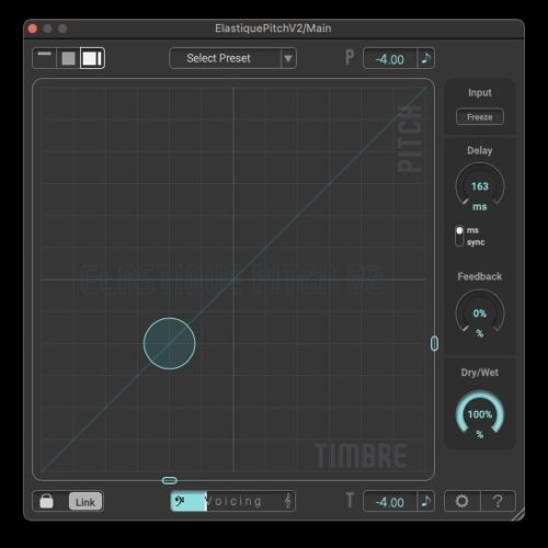 Screenshot of ELASTIQUE PITCH V2 plugin interface