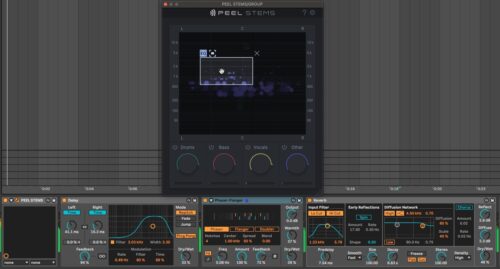 Screenshot of PEEL STEMS plugin interface in Ableton Live DAW