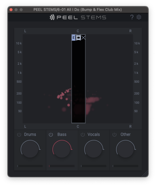 Screenshot of PEEL STEMS track referencing with spectral isolation
