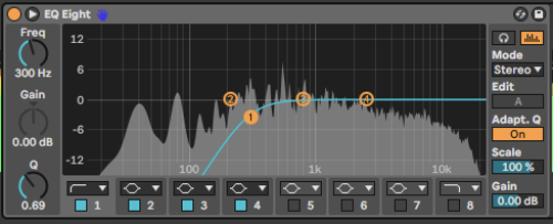 Screenshot of Ableton Live 12 EQ Eight device