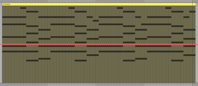 Screenshot of subtle automation applied with Ableton Live DAW
