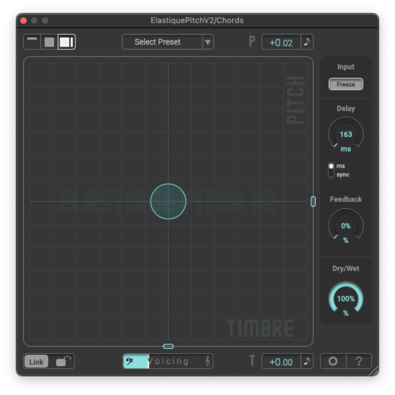 Screenshot of pitch freeze with ELASTIQUE PITCH V2