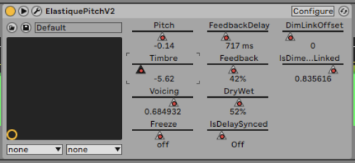 Screenshot of third party plugin with automation applied in Ableton Live DAW
