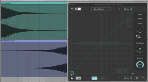 Screenshot of automation applied to ELASTIQUE PITCH V2