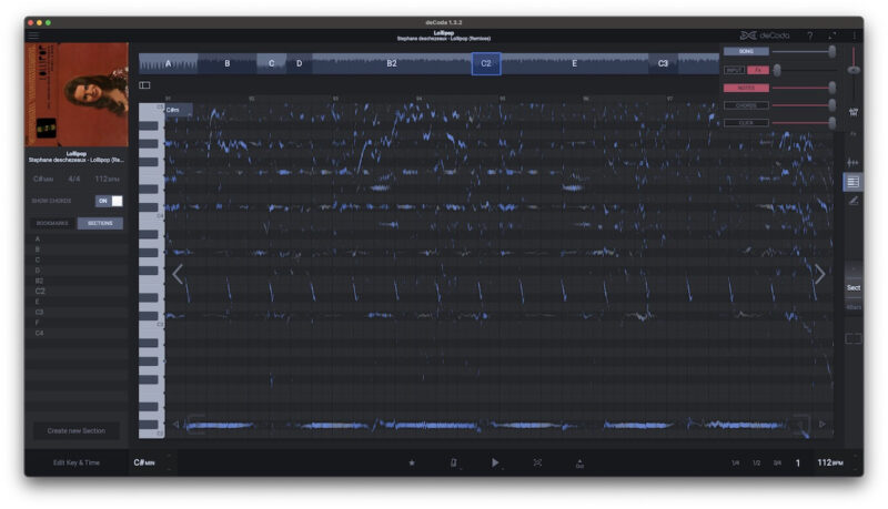 Screenshot of DECODA music theory application