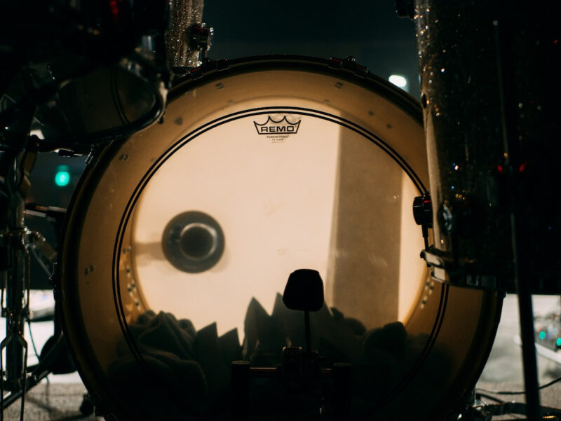 Photo of acoustic kick drum