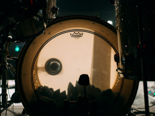 Photo of acoustic kick drum