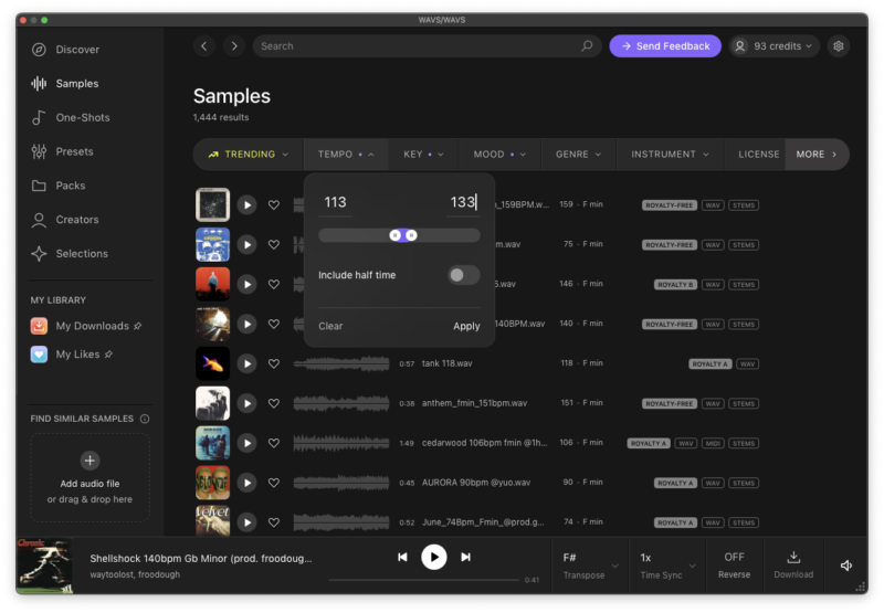 WAVS sound resource sample subscription service file browser