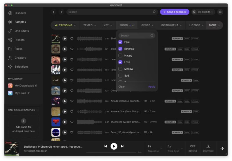 WAVS sound resource sample subscription service sample filter