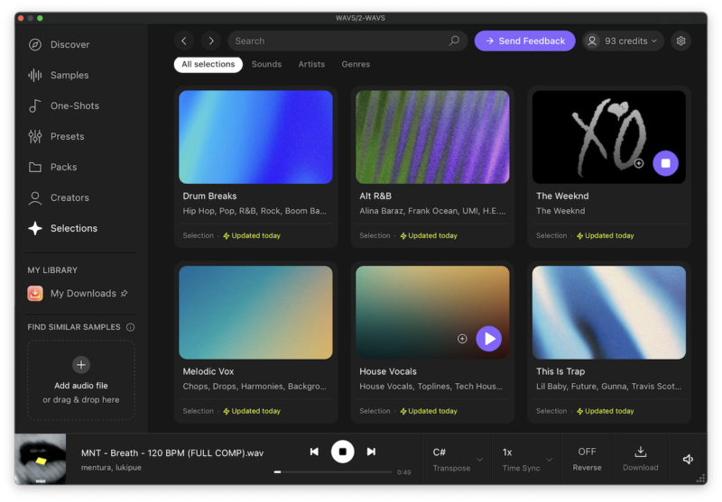 WAVS sound resource sample subscription service sample selections