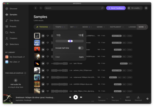 WAVS sound resource sample subscription service file browser
