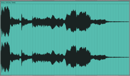 Screenshot of vocal audio file in Ableton Live DAW