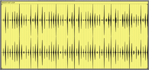 Screenshot of audio file showing a hi-hat loop