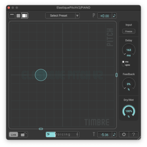 ELASTIQUE PITCH V2 applying timbre-shifting