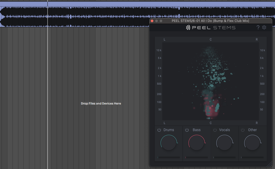 zplane PEEL STEMS real time stem separation plugin in Ableton Live DAW